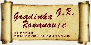Gradinka Romanović vizit kartica